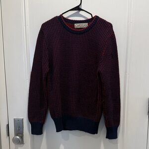 Men's Red and Blue Sweater